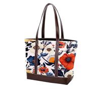 Boho Floral-34 Tote Bags in pelle resistente borse e borse da donna con manico superiore borsa a tracolla borsa hobo, Multicolore 09, 33.8x12x31cm/13.3x4.7x12.2 in