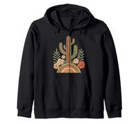 Boho Floral Cactus Southwest Western Rustico Vintage Cactus Felpa con Cappuccio