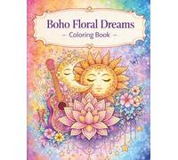 Boho Floral Dreams Coloring Book