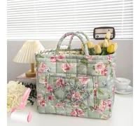 Boho Floral Laundry Baskets,Floral Pattern Quilted Storage Basket,Large Capacity Fabric Storage Decorative Baskets