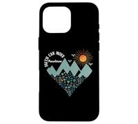 Boho Floral Mountain Flower Heart Faith Can Move Mountains Custodia per iPhone 16 Pro Max