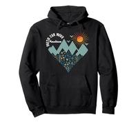 Boho Floral Mountain Flower Heart Faith Can Move Mountains Felpa con Cappuccio