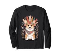 Boho Floral Pembroke Welsh Corgi Corgis Maglia a Manica