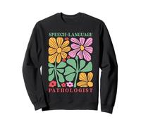 Boho Floreale Linguaggio Patologo SLP Logopedia Felpa