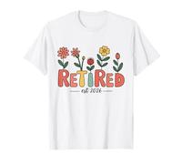 Boho Flowers Retirement Party Retired EST 2026 Maglietta