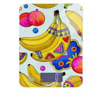 Boho Fruit Banana - Bilancia digitale colorata e alla moda, impermeabile, per alimenti, 5 kg/5 g, scala per misurare grammi, con 4 unità per fare sapone, cottura in forno (batterie non incluse)