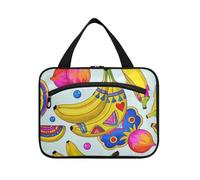 Boho Fruit Banana Colorful Fashion Hanging Kit da viaggio per le donne con gancio, borsa per il trucco espandibile da appendere per le donne viaggi zaino in spalla estuche para guardar maquillaje L