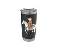 Boho Geco Cavaliere Lucertola Cavallo Southwestern Art Bicchiere termico in acciaio inox doppia parete