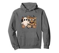 Boho Ghost Highland Cow Autumn Woman Fall Felpa con Cappuccio