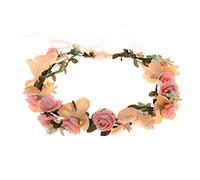 Boho Girl Floral Crown Flower Headband Hair Garland Wedding Headpiece Rosa