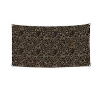 Boho Gold Lotus Flowers Stampa Halloween Banner Perfetto per Halloween Natale Design su un solo lato Forniture di decorazione del partito