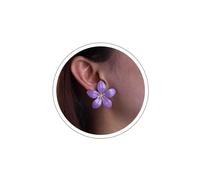 Boho Grandi Orecchini A Perno A Fiore Rosa Oro Orecchini A Margherita Verde Carino Semplice Viola Floreale Grande Petalo Dichiarazione Delicata Esagerato Delicato Minimalista Gioielli Donne