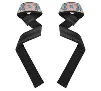 Boho Green Simple Bloom Polsiere e Cinghie di Sollevamento 66 cm Antiscivolo Coppia di Cinghie da Palestra per Sollevamento Pesi, Palestra, Deadlift, Allenamento