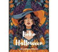 Boho Halloween: Libro para colorear