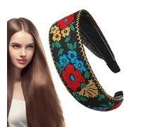 Boho Headbands for Women, Floreale Embroidered Head Bands, Headband for Girls, Hair Accessories, Ethnic Hair Bands, Ethnic Headband for Everyday Wear, 5,51 x 1,89 Inches