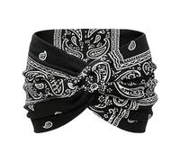 Boho Headbands Wide Knotted Hairbands Soft Floral Print Hair Accessories 9.45x5.51 Inches For Yoga Wedding Fitness Outdoor Events Girls Running Daily Styling Enthusiasts Gift Idea