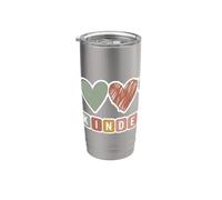 Boho Hearts Back to School Kindergarten Bicchiere termico in acciaio inox doppia parete