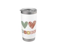 Boho Hearts Back to School Kindergarten Bicchiere termico in acciaio inox doppia parete
