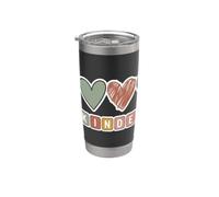 Boho Hearts Back to School Kindergarten Bicchiere termico in acciaio inox doppia parete