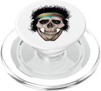 Boho Hippie teschio umano arte con vibrazioni retrò festival PopSockets PopGrip per MagSafe