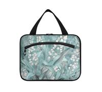 Boho Lily of Valley Kit da appendere floreale per viaggi con gancio, designer Essentials borse medicine per accessori per le donne lavoro porta cosmeticos Mujer para cartera L