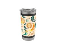 Boho Luna Sole Stelle Pianeti Astratto Spazio Donne Ragazze Lunare Bicchiere termico in acciaio inox doppia parete