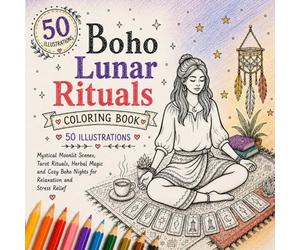 Boho Lunar Rituals Coloring Book: Mystical Moonlit Scenes, Tarot Rituals, Herbal Magic and Cozy Boho Nights for Relaxation and Stress Relief