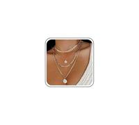 Boho Matrimonio Cz Malocchio Collana Rotonda Occhio Blu Ciondolo Spesse Collane Semplice Stratificato Oro Girocollo Minimalista Cubano Link Catena Grosso Collare Esagerato Dichiarazione Per Le Donne