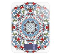 Boho Merry Christmas - Bilancia digitale da cucina con motivo mandala, con display LCD, 5 kg/5 g, con 4 unità per fare sapone, arrostire e perdere peso (batterie non incluse)