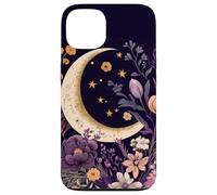 Boho Moon Phases Floral Aesthetic Chic Custodia per iPhone 13