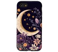 Boho Moon Phases Floral Aesthetic Chic Custodia per iPhone SE (2020) / 7/8