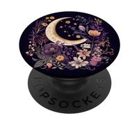 Boho Moon Phases Floral Aesthetic Chic PopSockets PopGrip Adesivo