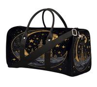 Boho Moon Sun Castle Borsa sportiva da palestra per uomini e donne, impermeabile, pieghevole, da viaggio, leggera, da portare con sé, borsa per la notte per allenamento in ospedale