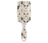 Boho Mucca Modello Semplice Pastello liscio massaggio capelli Progettato spazzola da massaggio per la perdita dei capelli con manico ergonomico cepillo para cabello rizado