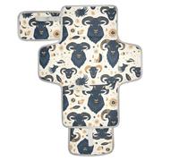 Boho Mucca Modello Semplice Pastello Riutilizzabile Pannolino Pad con Tasca in Tessuto Portatile Fasciatoio Pad per Bambino Neonato Stazione di Viaggio Kit cambiador de pa?ales para Bebes