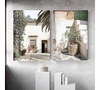 Boho Neutro Poster Italia Antica Architettura Puglia Fotografia Stampe Viaggi Quadri su Tela Dipinto su Tela Home Decor 35x50cm-2 Pezzi Senza Cornice
