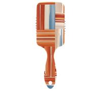 Boho Orange and Blue Regular Stripes amichevole massaggiatore cuoio capelluto capelli Progettato massaggiatore cuoio capelluto per diradamento dei capelli con manico ergonomico cepillo para definir