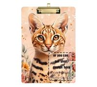 Boho Orange Cats Semplice Personalizzare Mini Appunti Trasparente per Calcio Softball Coaching Dimensioni 9 x 12