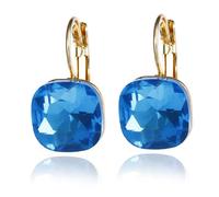Boho Orecchini di Cristallo di Lusso Per Le Donne Blu Orecchino Cubic Zirconia Orecchini Grandi Gioielli Con Pietre Naturali Moda elaborazione