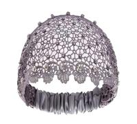 Boho Pearl Lace Headband Elastic - Vintage Eyelet Rhinestone Lace Wide for