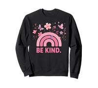 Boho Pink "Be Kind" regalo con farfalle e buone vibrazioni Felpa