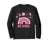 Boho Pink "Be Kind" regalo con farfalle e buone vibrazioni Maglia a Manica