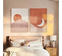 Boho Poster The Sun And The Moon Canvas Painting Nordic Wall Art Poster Print For Living Room Bedroom Decor Immagini a parete 50x70cmx2 senza cornice