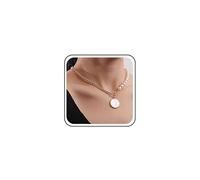 Boho Punk Gothic Collana Spessa Oro Chunky Collana Di Perle Semplice Moneta Ciondolo Rotondo Breve Collare Sottile Piatto Cubano Cordolo Link Catena T Bar Choker Minimalista Dichiarazione Donne