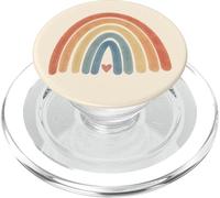 Boho Rainbow Minimal Vintage Retro Stripes - Earthy Tan PopSockets PopGrip per MagSafe