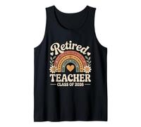Boho Rainbow Retired Teacher Class of 2026 Funny Retirement Canotta