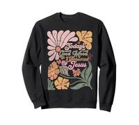 Boho Retro Christian Il buon umore di oggi è sponsorizzato da Gesù Felpa