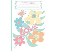 Boho Retro Flowers: Cream Colored Paper / Cute Notebook for Teens and Pre-Teen Girls
