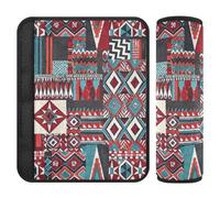 Boho Rosso e Blu Vintage Texture 2 Pack Cintura di Sicurezza Stop Cintura di Sicurezza Taglio nel Collo per Van funda para cinturón de carro