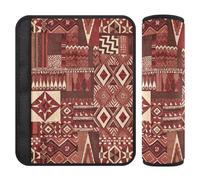 Boho Rosso Marrone Vintage Texture 2 pz seggiolino auto cinghie copre più comfort guida per berlina accessori para carro